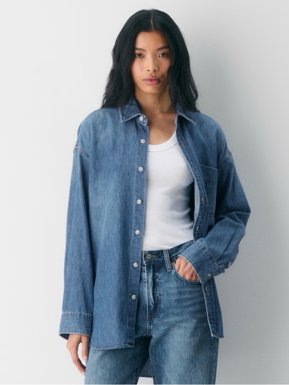 Denim Forum The '80s Comfy Denim Shirt